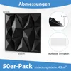 COSTWAY 50 Stück 3D Wandpaneele Diamant 30x30cm, Produktbild-Vorschau 3