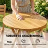 Outsunny Balkonmöbel Set 3 teiligHolz klappbar Gartenmöbel Produktbild-Vorschau 6