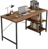 A product shot of a computer desk with shelves. Podgląd zdjęcia produktu