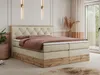 Boxspring kontinentální postel VENETO KING kombinace dřeva Náhled obrázku produktu 1