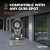 Ledvion LED Wandlampe Mit Sensor GU10 Fassung IP44 Grau Produktbild-Vorschau 3
