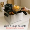 frytownica alpina 5 litrów - Podwójna frytownica z 3 Podgląd zdjęcia produktu 5
