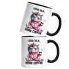Less Talk More Coffee Lustiges Einhorn Tasse Schwarz Kaffee Produktbild-Vorschau 2