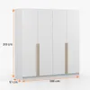Drehtürenschrank und Kommode 2er-Set SEVILLA 4D/SEVILLA 5S, Produktbild-Vorschau 6