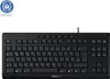 A black wired keyboard is shown from a front-facing, slightly diagonal angle against a white background. Náhľad obrázku produktu