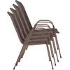4er Set Gartenstühle Springos® – Stapelstühle mit Produktbild-Vorschau 5