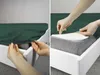 Prześcieradło satynowe zielone 220x200 cm z gumką Podgląd zdjęcia produktu 6