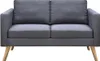Sofagarnitur 2-Sitzer und 3-Sitzer Stoff Dunkelgrau Produktbild-Vorschau 3