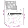 Gartenstühle 4 Stk. Klappbar Beige Poly Rattan & Massivholz Produktbild-Vorschau 10