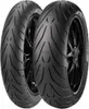 Two motorcycle tires are shown side-by-side against a white background. Podgląd zdjęcia produktu
