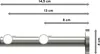 Interdeco Gardinenstange / Vorhangstange Edelstahl, Typ Produktbild-Vorschau 2