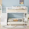 A child's bedroom with a loft bed, sofa, and rug. Produktbild-Vorschau