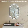 LED Badspiegel Oval 45×75cm mit Beschlagfrei Bluetooth Uhr Produktbild-Vorschau 9