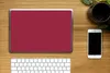 MuchoWow® Laptop Aufkleber Sticker Cover Rot - Einfarbig Produktbild-Vorschau 2