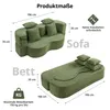 Sofa 3-Sitzer mit Schlaffunktion, 196 cm Komfortables Produktbild-Vorschau 6