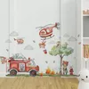 Cartoon Feuerwehrtier Wandsticker, selbstklebend, Produktbild-Vorschau 6