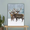 MuchoWow® - Leinwandbilder - Hirsche - Tiere - Schnee - Produktbild-Vorschau 4