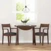 vidaXL Sedie da pranzo con cuscino 2 pz. Legno massiccio Anteprima dell’immagine prodotto 3