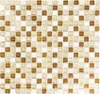 Glasmosaik mit Naturstein XCM M820 30,5x32,2 cm beige/braun Produktbild-Vorschau 1