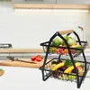 XMTECH Fruitmand met 2 etages, van metaal, met houten Productafbeelding-voorbeeld 6