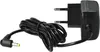 A black power adapter with a coiled black cable and a yellow connector. Produktbild-Vorschau