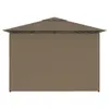 vidaXL Gartenzelt mit Vorhängen 4x3 m Taupe 180 g/m² Produktbild-Vorschau 4
