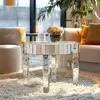 Vrygle table basse ronde Ø60 cm en verre miroir argenté, Voir les images du produit 3
