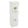 vidaXL Poubelles empilables 3 pcs. Blanc 75 L Polypropylène Voir les images du produit 8