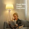 Aigostar stehlampe wohnzimmer, LED stehlampe dreibein holz Produktbild-Vorschau 9