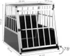 A dog transport box with dimensions and an angle indicated. Náhľad obrázku produktu