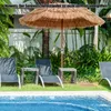 COSTWAY slnečník Hawaii, plážový slnečník PP-slamka Náhľad obrázku produktu 8