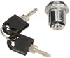 A product shot of two keys and a lock cylinder against a white background. Produktbild-Vorschau