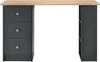 Scrivania 120x50x72cm per ufficio con cassetti grigio Anteprima dell’immagine prodotto 5