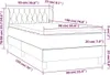 vidaXL Boxspring posteľ s matracom čierna 90x190 cm látka Náhľad obrázku produktu 6