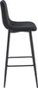 Tabouret De Bar - Leobert - Pozza - Velours Noir/Pieds Voir les images du produit 4