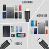 SETTY nylonowy kabel USB 3w1 microUSB, Lightning, Type-C 1m Podgląd zdjęcia produktu 5
