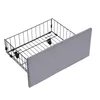 A wire basket drawer with a gray fabric front, isolated on a white background. Náhled obrázku produktu