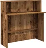 A rustic-looking reception desk made of wood-like material. Anteprima dell’immagine prodotto