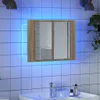 vidaXL Lustro łazienkowe LED szafka dąb sonoma 60x12x45 cm Podgląd zdjęcia produktu 2
