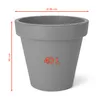 Kunststoff Pflanzkübel L rund Ø 48 cm - hellgrau - Produktbild-Vorschau 3