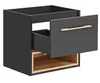 Szafka Łazienkowa Pod Umywalkę 120 Cm Szara Dąb Artisan 1 Podgląd zdjęcia produktu 6