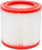 A close-up, studio shot of a cylindrical vacuum cleaner filter with white pleated material and red plastic ends. Anteprima dell’immagine prodotto