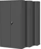 Three grey metal cabinets are lined up side-by-side, with the front cabinet being the most prominent. Náhled obrázku produktu