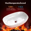 doporro Aufsatzwaschbecken Keramik Waschbecken Waschschlae Produktbild-Vorschau 4