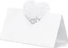 Kartičky s ornamentom srdca 9x6,5cm prázdne 10 kusov biela Náhľad obrázku produktu 1