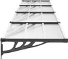 vidaXL Dveřní stříška černá a průhledná 396x90 cm Náhled obrázku produktu 4