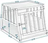 EUGAD Hundetransportbox Alu Hundebox Reisebox Autobox für Produktbild-Vorschau 3
