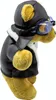 A teddy bear dressed as a pilot, viewed from the side. Produktbild-Vorschau