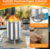 LZQ Poolheizung Feuertonne für Schwimmbäder Edelstahl Produktbild-Vorschau 3