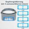 Kopflupe mit 4 Wechsel-Gläsern, 1.5x/2x/2.5x/3.5x, Lesen Produktbild-Vorschau 2